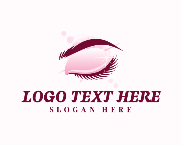 Eyeliner - Eyelashes Eyebrow Cosmetics logo design