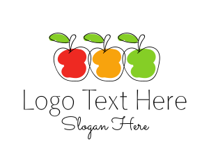 Natural - Minimalist Apple Fruit logo design