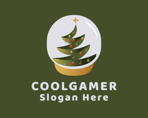 Christmas Tree Snow Globe Logo