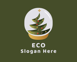 Christmas Tree Snow Globe Logo