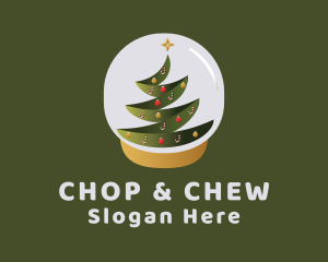 Christmas Tree Snow Globe Logo