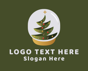 Christmas Tree Snow Globe Logo