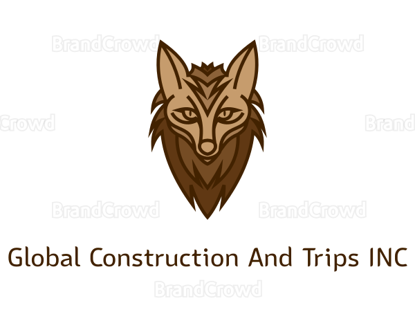 Brown Wild Hyena Logo