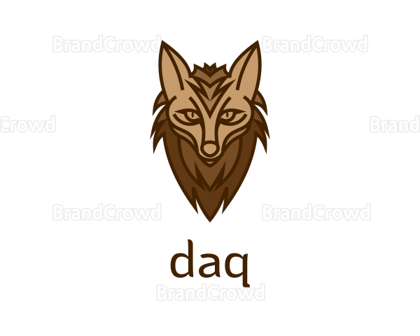 Brown Wild Hyena Logo