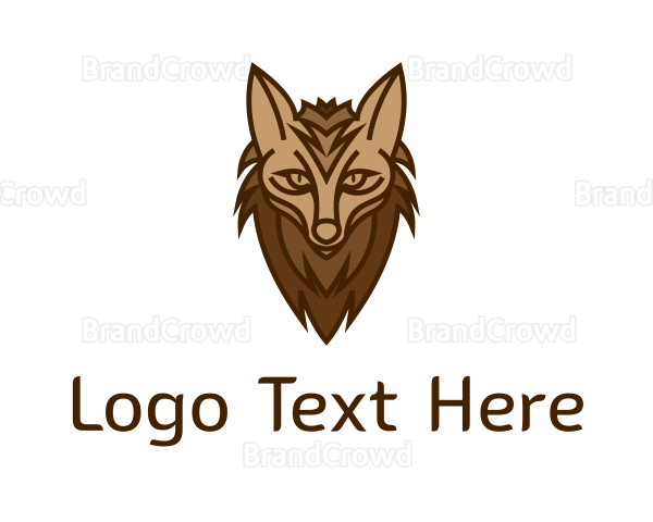 Brown Wild Hyena Logo