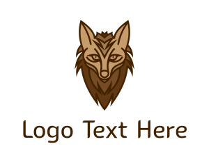 Wolf - Brown Wild Hyena logo design