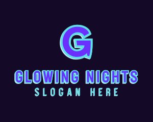Party Neon Lights logo design