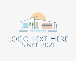 Structure - Modern House Contractor logo design