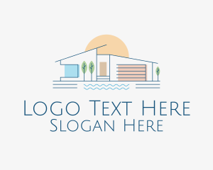 Modern House Contractor  Logo