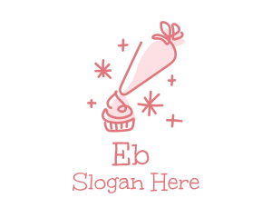 Icing Cupcake Pastry  Logo