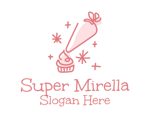 Icing Cupcake Pastry  Logo