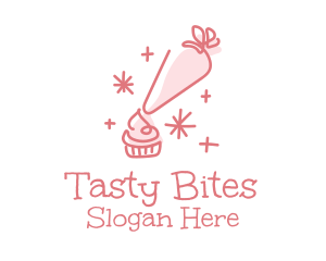 Icing Cupcake Pastry  Logo