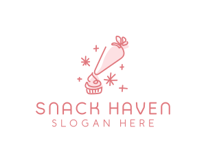 Snack Bar - Icing Cupcake Pastry logo design