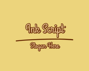 Script - Mustard Yellow Script logo design