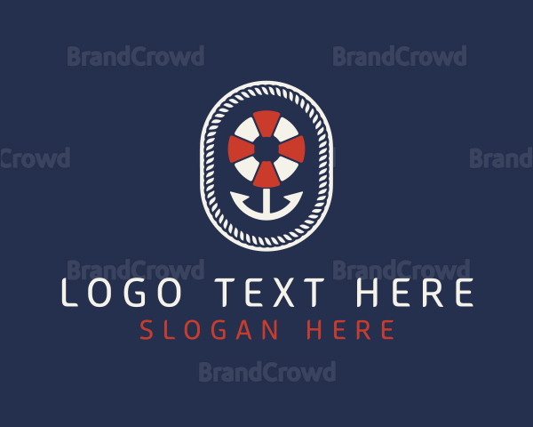 Nautical Anchor Lifesaver Logo