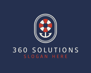 Nautical Anchor Lifesaver logo design