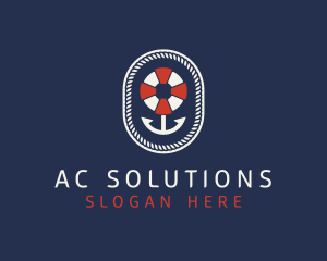 Nautical Anchor Lifesaver logo design