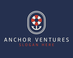 Anchor - Nautical Anchor Lifesaver logo design