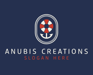 Nautical Anchor Lifesaver logo design