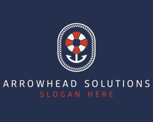 Nautical Anchor Lifesaver logo design