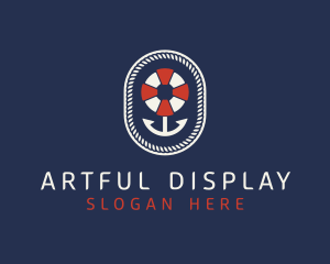 Nautical Anchor Lifesaver logo design