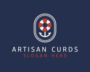 Nautical Anchor Lifesaver logo design