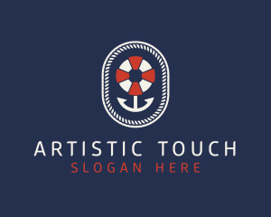 Nautical Anchor Lifesaver logo design