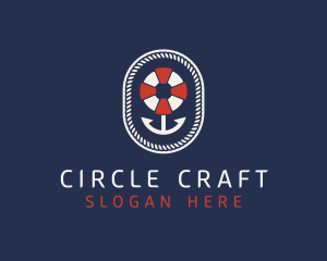 Nautical Anchor Lifesaver logo design