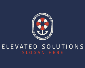 Nautical Anchor Lifesaver logo design