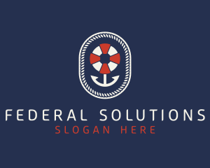 Nautical Anchor Lifesaver logo design