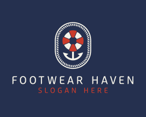 Nautical Anchor Lifesaver logo design