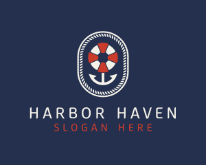 Port - Nautical Anchor Lifesaver logo design