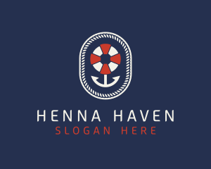 Nautical Anchor Lifesaver logo design