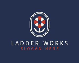 Nautical Anchor Lifesaver logo design