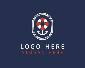 Nautical Anchor Lifesaver logo design