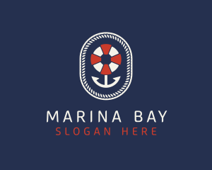 Seaport - Nautical Anchor Lifesaver logo design