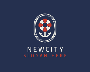 Nautical Anchor Lifesaver logo design