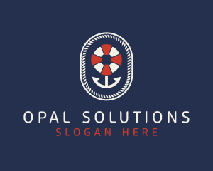 Nautical Anchor Lifesaver logo design