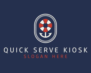 Nautical Anchor Lifesaver logo design