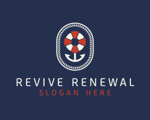 Nautical Anchor Lifesaver logo design