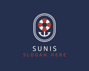 Nautical Anchor Lifesaver logo design