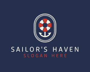 Nautical Anchor Lifesaver logo design