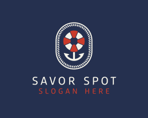 Nautical Anchor Lifesaver logo design