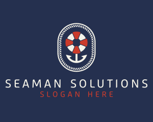 Seaman - Nautical Anchor Lifesaver logo design