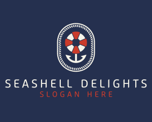 Nautical Anchor Lifesaver logo design