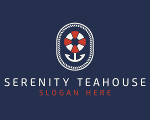 Nautical Anchor Lifesaver logo design