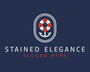 Nautical Anchor Lifesaver logo design