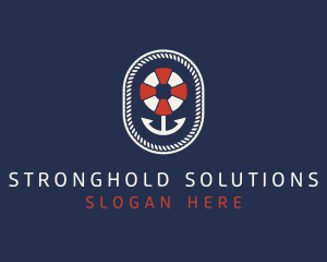 Nautical Anchor Lifesaver logo design