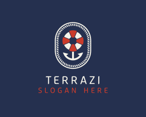 Nautical Anchor Lifesaver logo design