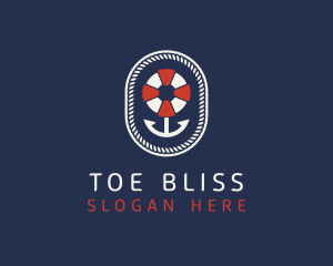 Nautical Anchor Lifesaver logo design